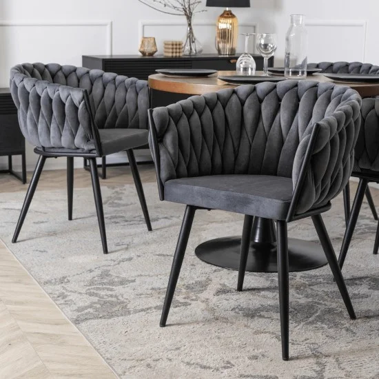 Кресло ELENA Серый велюр 5