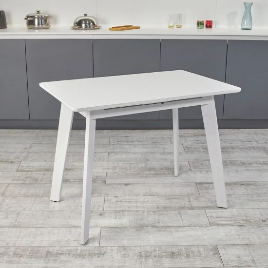 Стіл кухонний обідній розкладний Onto Алонзо 100 Преміум Білий 1