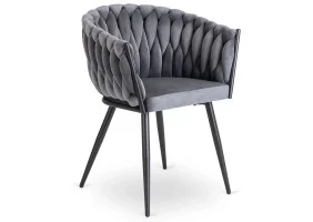 Кресло ELENA Серый велюр