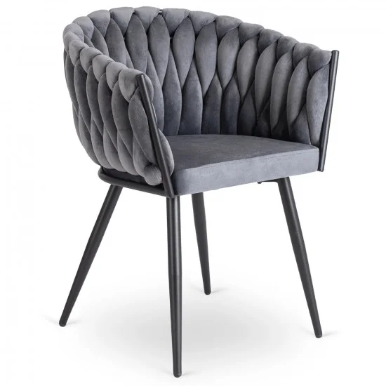 Кресло ELENA Серый велюр 1