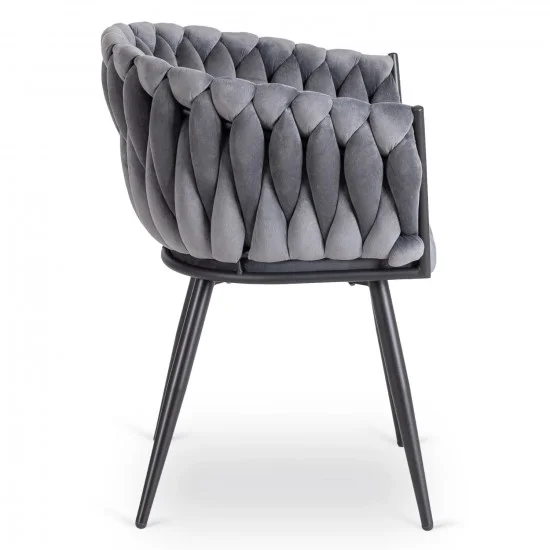 Кресло ELENA Серый велюр 2