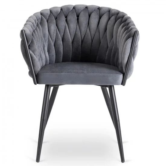 Кресло ELENA Серый велюр 3