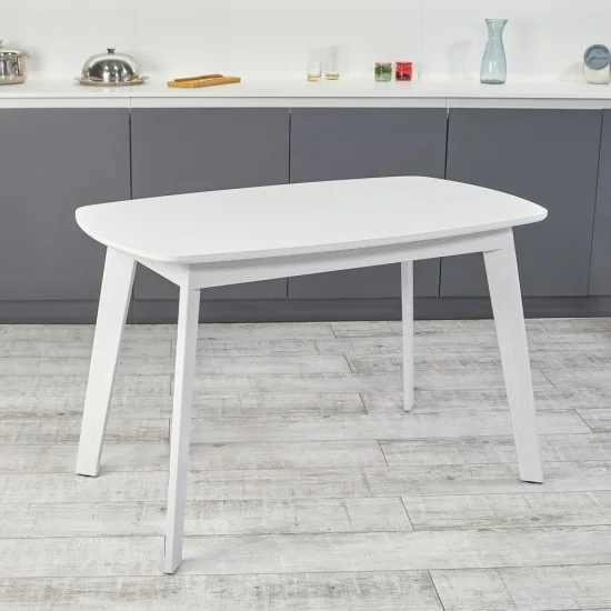 Стіл прямокутний обідній кухонний Onto Вінцензо 120 Преміум Білий 1