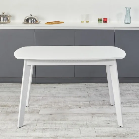 Стіл прямокутний обідній кухонний Onto Вінцензо 120 Преміум Білий 2