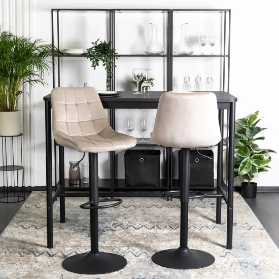 Барный стул Arcos велюр бежевый 6