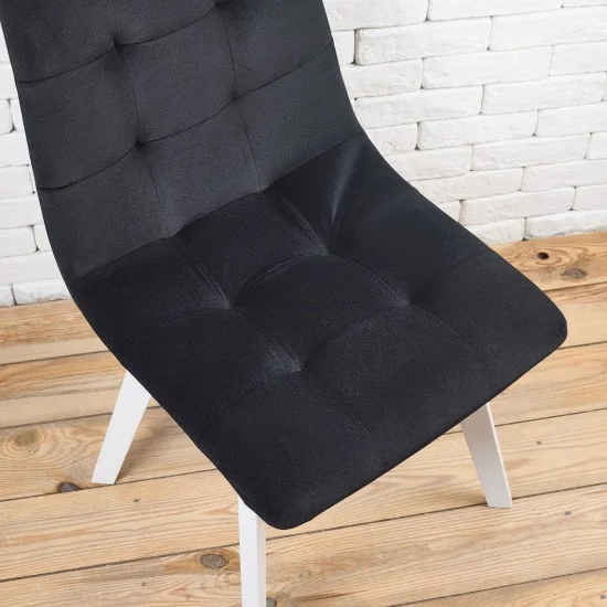 Стул Onto Дарио Черный белые ножки 7