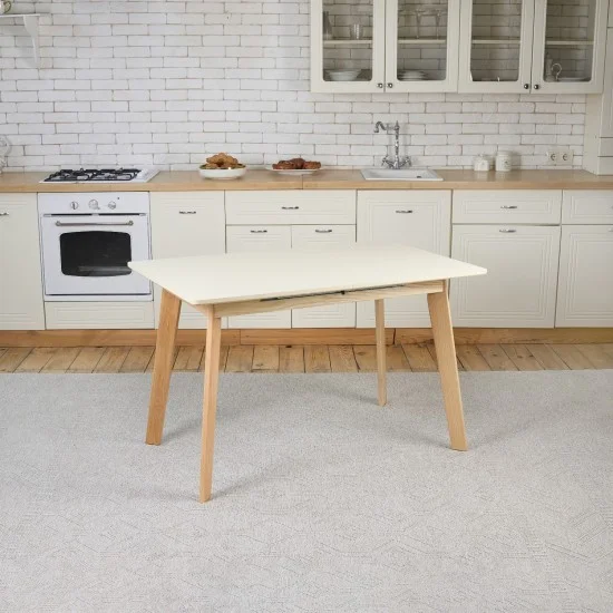 Стол кухонный раскладной Onto Алонзо 120-160 Бежевый 1