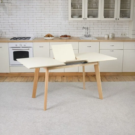 Стол кухонный раскладной Onto Алонзо 120-160 Бежевый 2