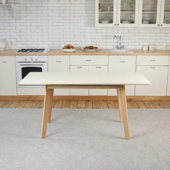 Стол кухонный раскладной Onto Алонзо 120-160 Бежевый 4