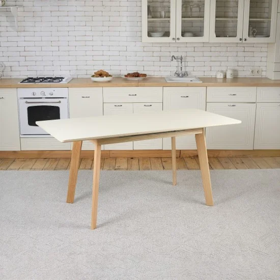 Стол кухонный раскладной Onto Алонзо 120-160 Бежевый 3