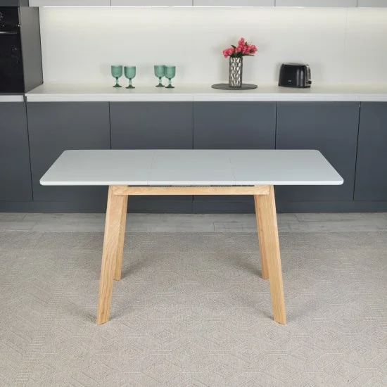 Стіл кухонний обідній розкладний Onto Алонзо 100-140 Сірий 4