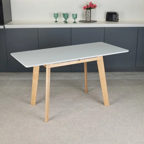 Стіл кухонний обідній розкладний Onto Алонзо 100-140 Сірий 3