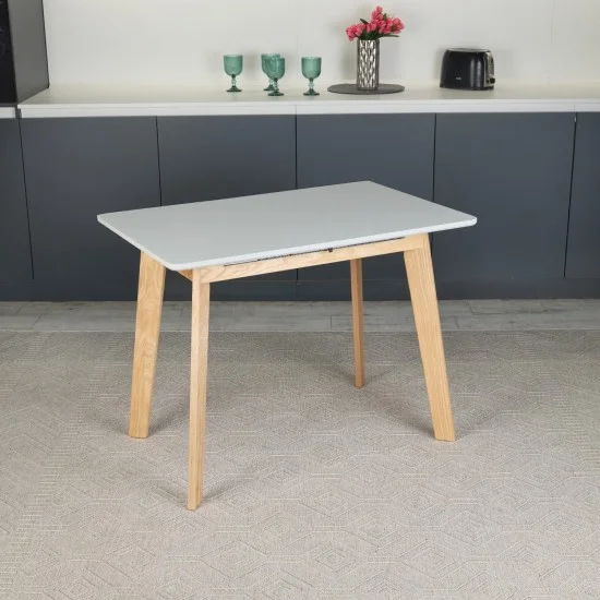 Стіл кухонний обідній розкладний Onto Алонзо 100-140 Сірий 1