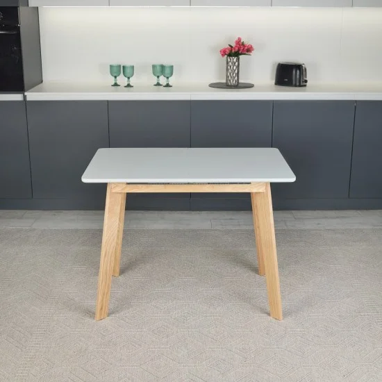 Стіл кухонний обідній розкладний Onto Алонзо 100-140 Сірий 5