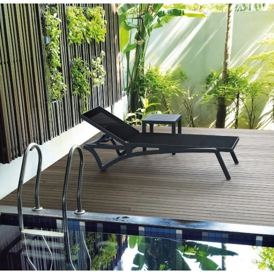 Стол садовый для шезлонга Siesta Ocean Side Table Темно-серый 8