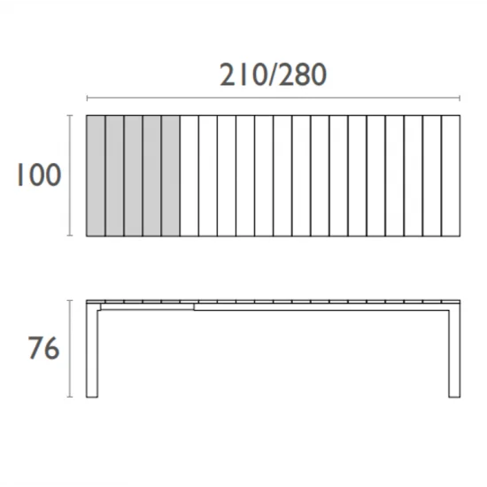Стол садовый Siesta Atlantic Table 210/280 Черный 8