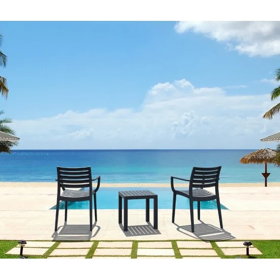 Стол садовый для шезлонга Siesta Ocean Side Table Темно-серый 6