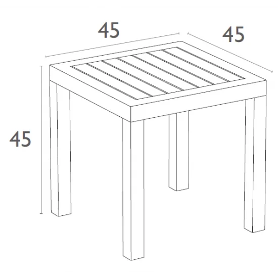Стол садовый для шезлонга Siesta Ocean Side Table Темно-серый 3