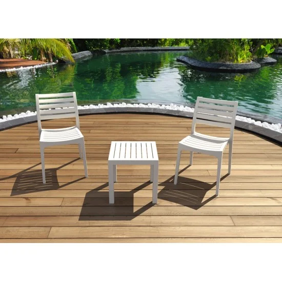 Стіл для шезлонгу Siesta Ocean Side Table Білий 7