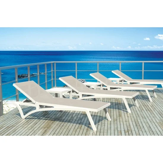 Стіл для шезлонгу Siesta Ocean Side Table Білий 10