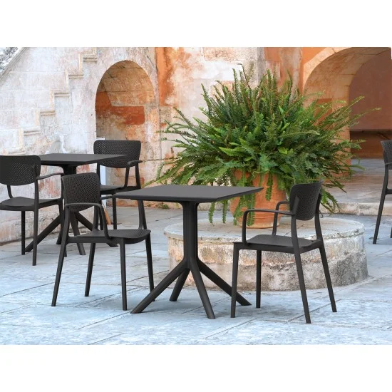 Стіл садовий Siesta Sky Table 70 Чорний 6