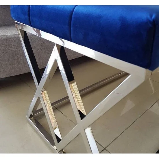 Банкетка Elixa Серебряный / Синий ELIXASGRA 2