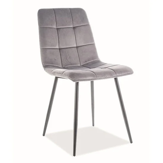 Стілець Mila Velvet Сірий / Чорний MILAVCSZ 1