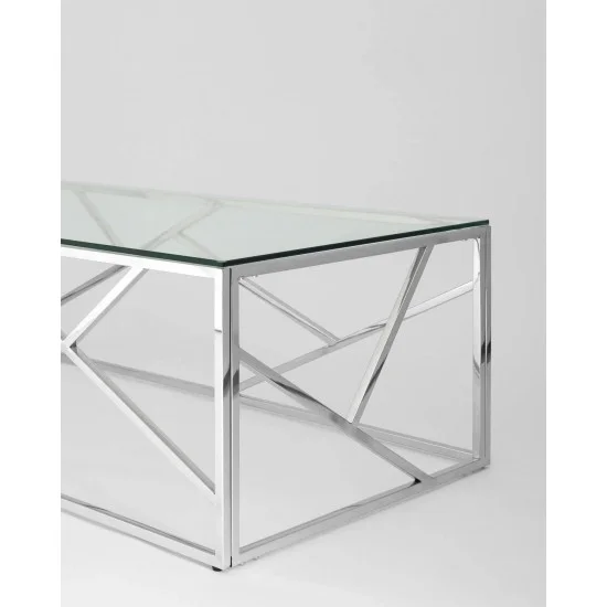 Журнальний стіл Escada A 120х60 Прозорий / Серябряний ESCADAA 3