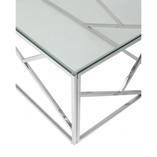 Журнальний стіл Escada A 120х60 Прозорий / Серябряний ESCADAA 4