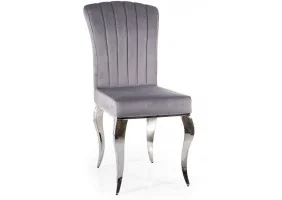 Крісло PRINCE VELVET Хром / Сірий TAP. 195 PRINCEVSZCH