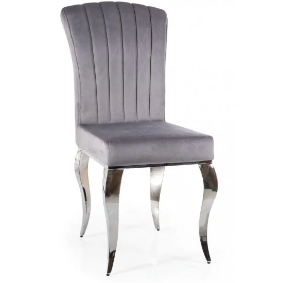 Крісло PRINCE VELVET Хром / Сірий TAP. 195 PRINCEVSZCH 1