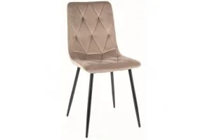 Стул кухонный TOM VELVET черный каркас/темный беж BL.40 TOMVCCB