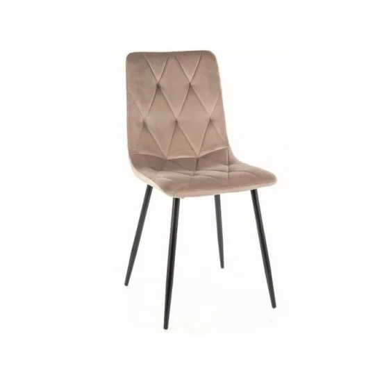 Стул кухонный TOM VELVET черный каркас/темный беж BL.40 TOMVCCB 1