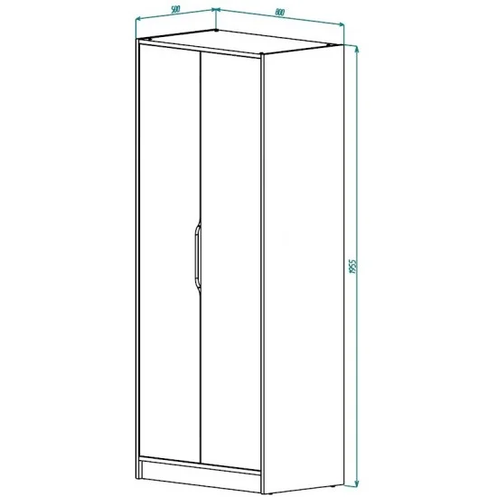 Шкаф NORD B Дуб Экспрессив Бронзовый/Белый Бриллиант 6