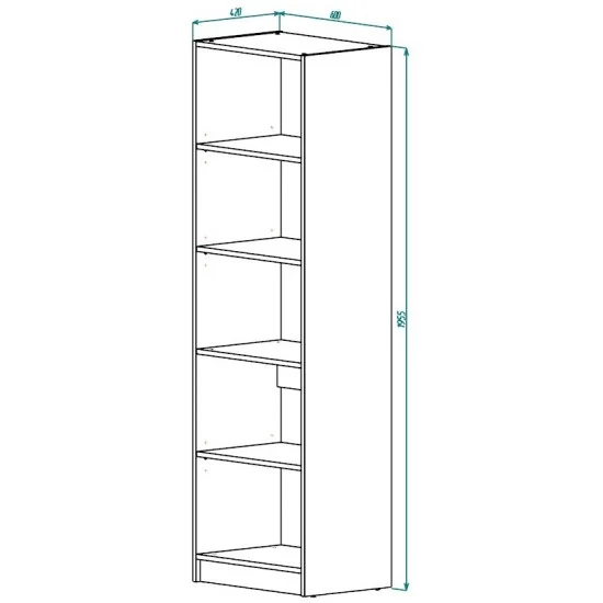 Пенал NORD F Дуб Експресив Бронзовий/Білий Діамант 3
