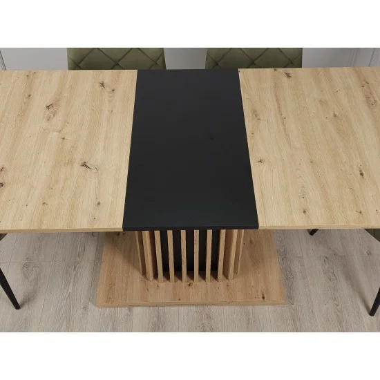 Стол обеденный Casandra 140(180)x80 Дуб артизан / Черный 7