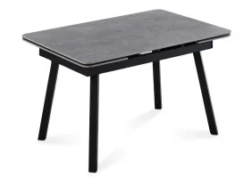 Стол обеденный раскладной MADRID CERAMIC 120(180)*85 grigio latte matt / черный каркас