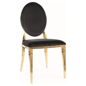 Кресло KING VELVET Золотой каркас / Черный BLUEVEL 19 KINGVZLC