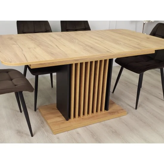 Стіл обідній розкладний TREND D-C MAX 160(210)x90 Дуб крафт золотий / Чорний 6