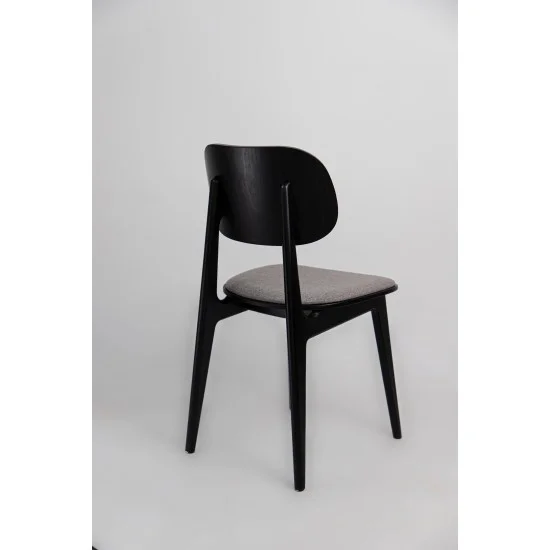 Стул обеденный LULA SOFT Черный каркас / Серая ткань Раш 93  8