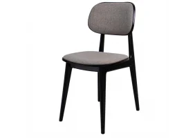 Стул обеденный LULA SOFT Черный каркас / Серая ткань Раш 93 