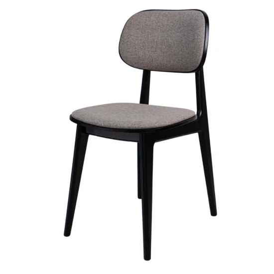 Стул обеденный LULA SOFT Черный каркас / Серая ткань Раш 93  1