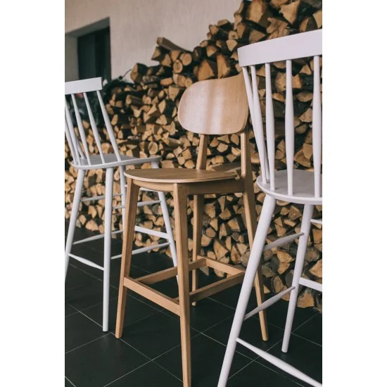 Барное кресло LULA Bar Натуральный каркас 5