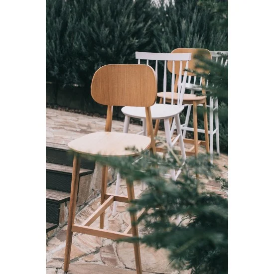 Барное кресло LULA Bar Натуральный каркас 4