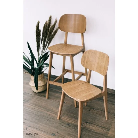 Барное кресло LULA Bar Натуральный каркас 6