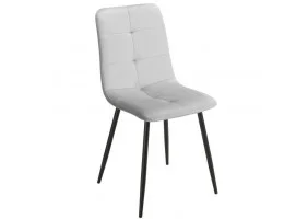 Стілець кухонний NEO чорний каркас/світло-сірий велюр 