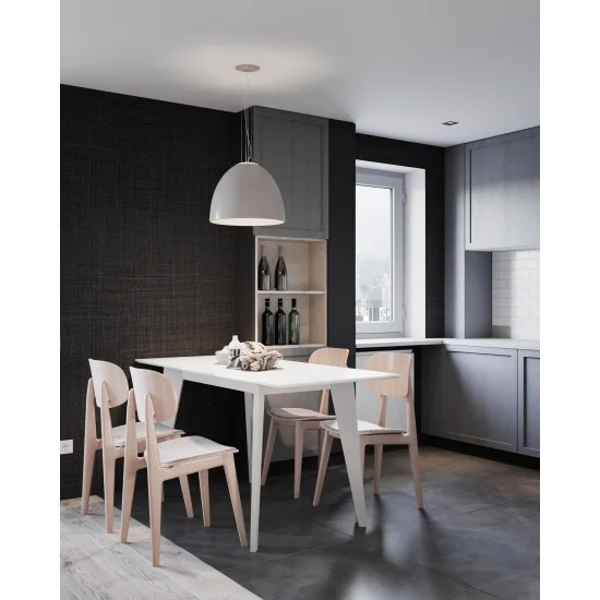 Стол обеденный раскладной MILANO 80x120(160) Белый 8