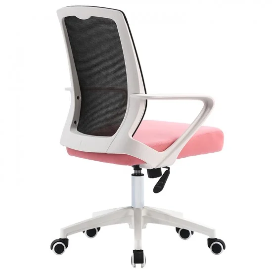 Комп'ютерне крісло DIXY чорне/рожеве/білий каркас 5