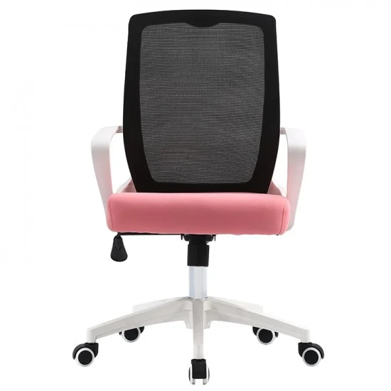 Комп'ютерне крісло DIXY чорне/рожеве/білий каркас 6