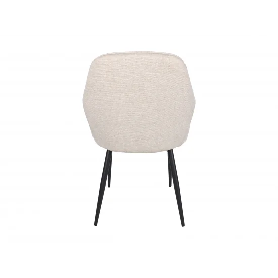 Стілець EMILY чорний каркас/бежева тканина 4